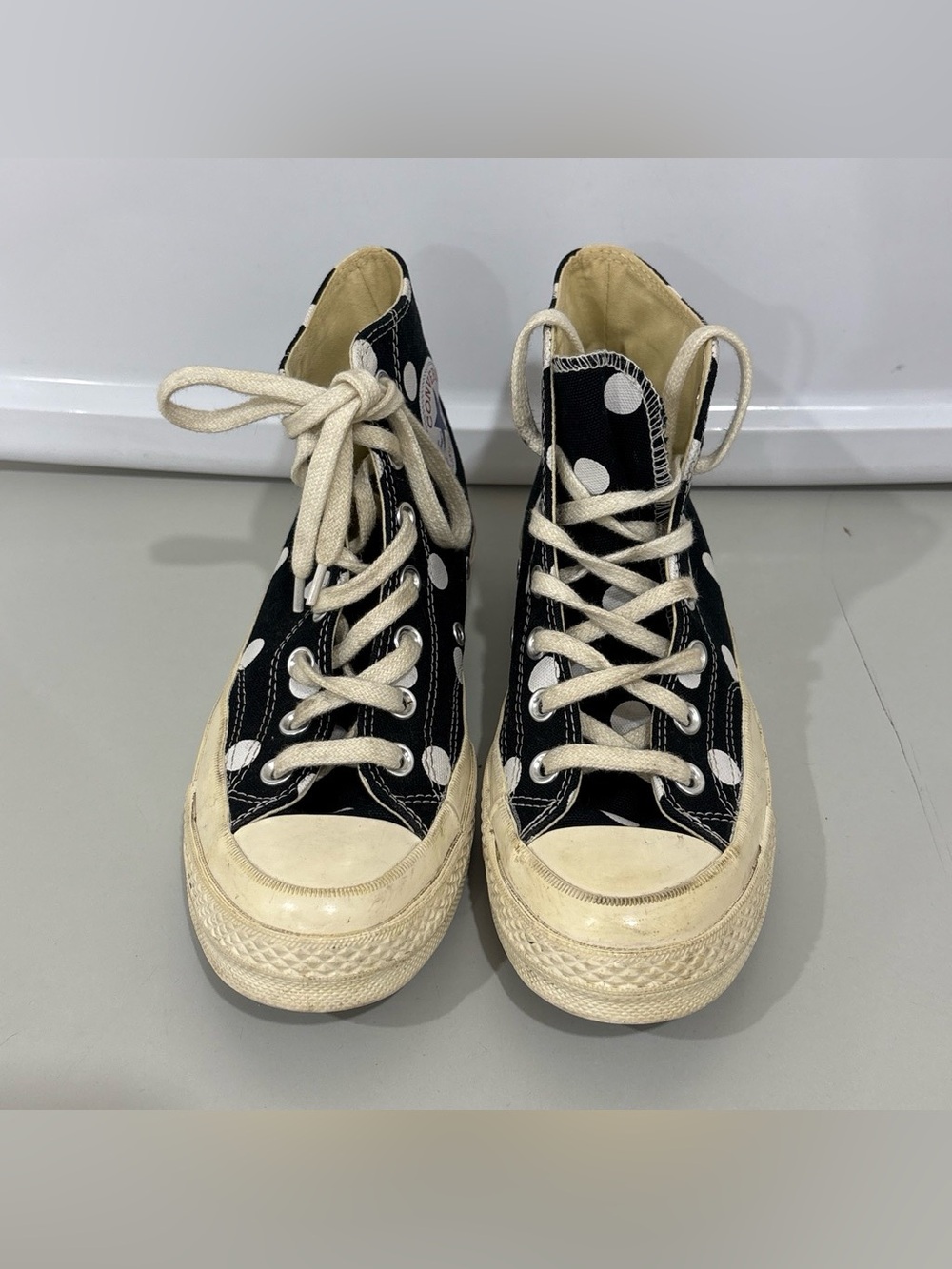 Comme Des Garçons x Converse Polka Dot High Top Sneaker - Picture 2 of 7